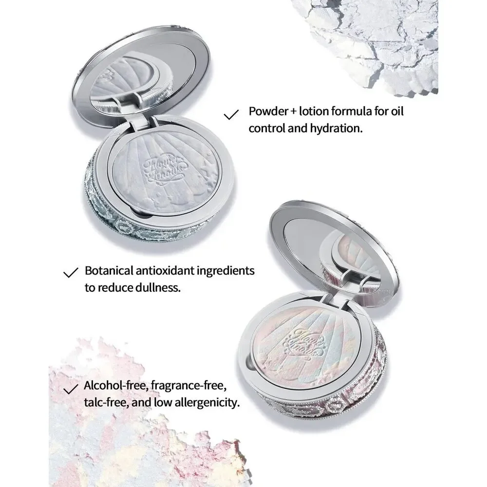Flower Knows Shell's Jewel Baked Powder Makeup - Shade 01 Cloudy Blue